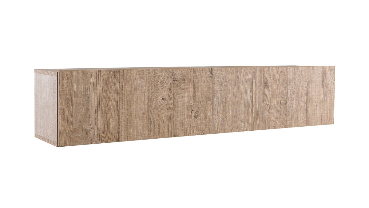 Design-TV-Wandelement Holz Holz honigfarben horizontal COLORED V2