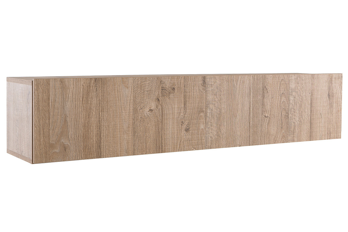 Design-TV-Wandelement Holz Holz honigfarben horizontal COLORED V2