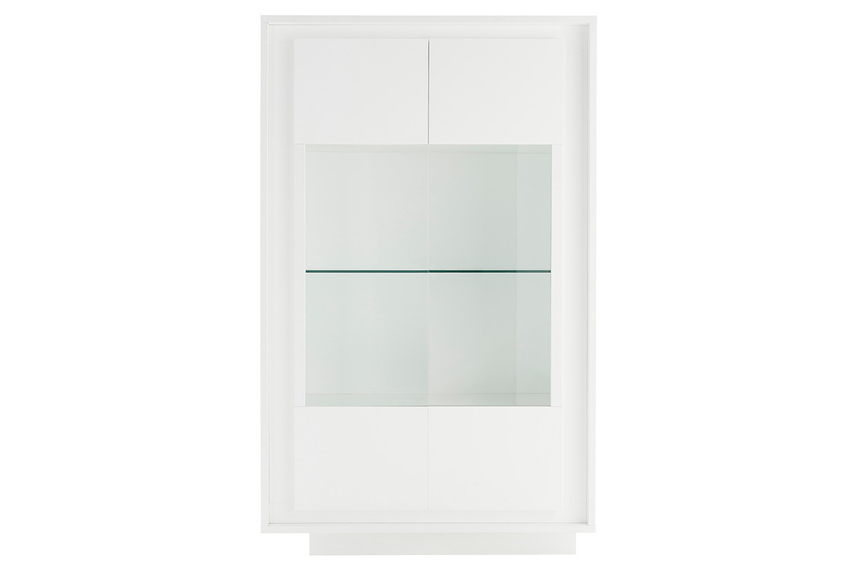 Design-Vitrine verglast wei LAND