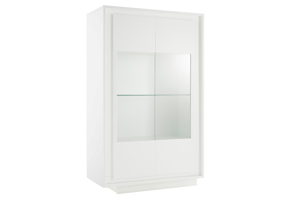 Design-Vitrine verglast wei LAND