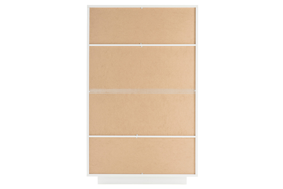 Design-Vitrine verglast wei und dunkles Holz-Dekor LAND