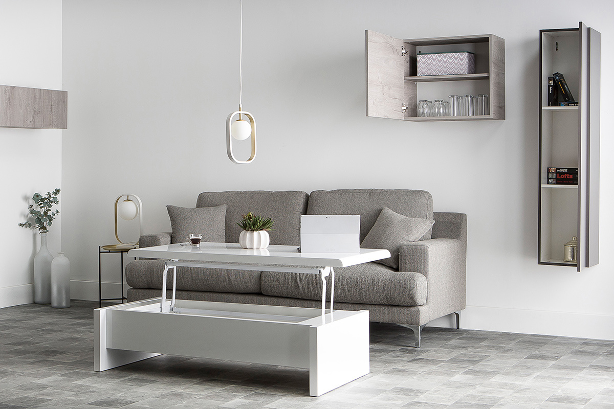 Design-Wandelement Holz Grau vertikal COLORED V2