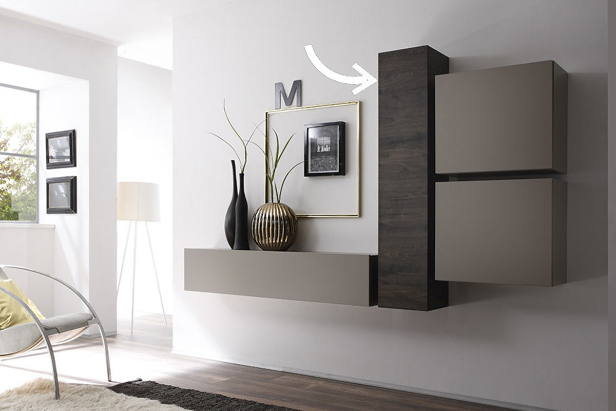 Design-Wandelement Wenge vertikal COLORED V2