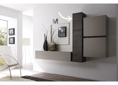 Design-Wandelement Wenge vertikal COLORED V2