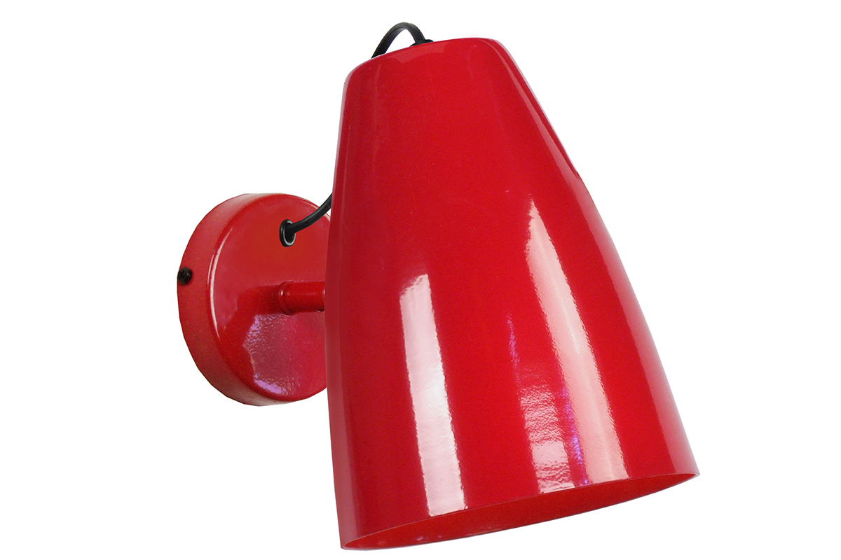 Design-Wandleuchte Metall Rot FRIDAY