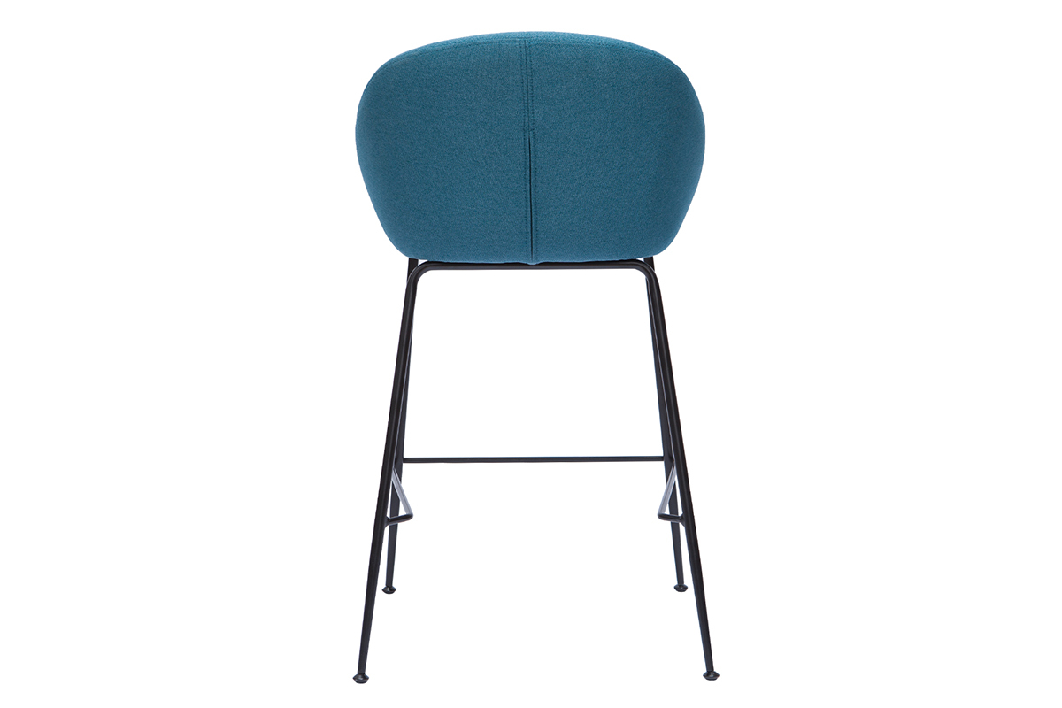 Designer-Barhocker blaugrner Stoff 65cm (2er Set) SHERU