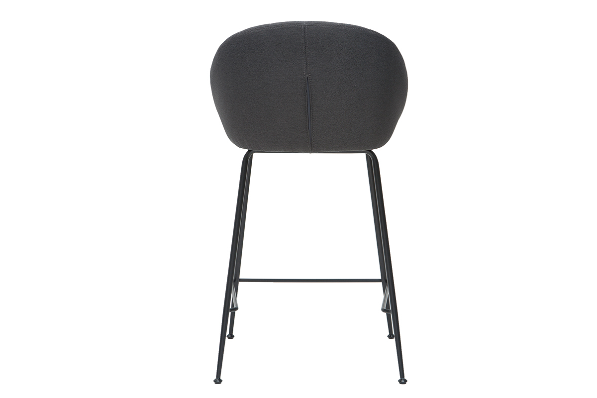 Designer-Barhocker dunkelgrauer Stoff (2er Set) SHERU