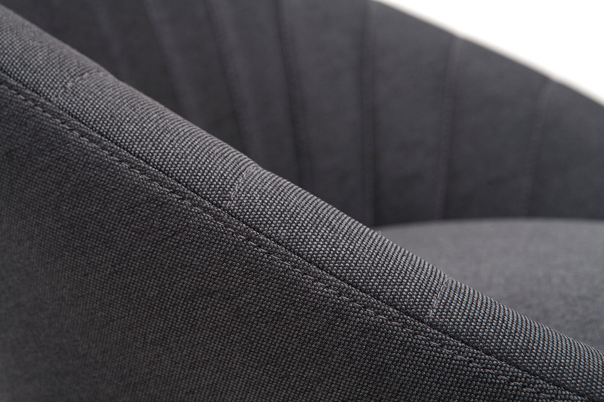 Designer-Barhocker dunkelgrauer Stoff (2er Set) SHERU
