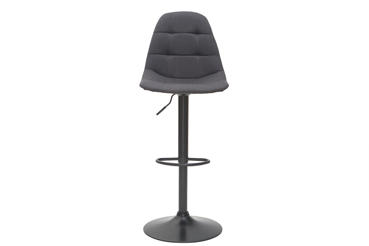 Designer-Barhocker hhenverstellbar dunkelgrau (2er-Set) COX