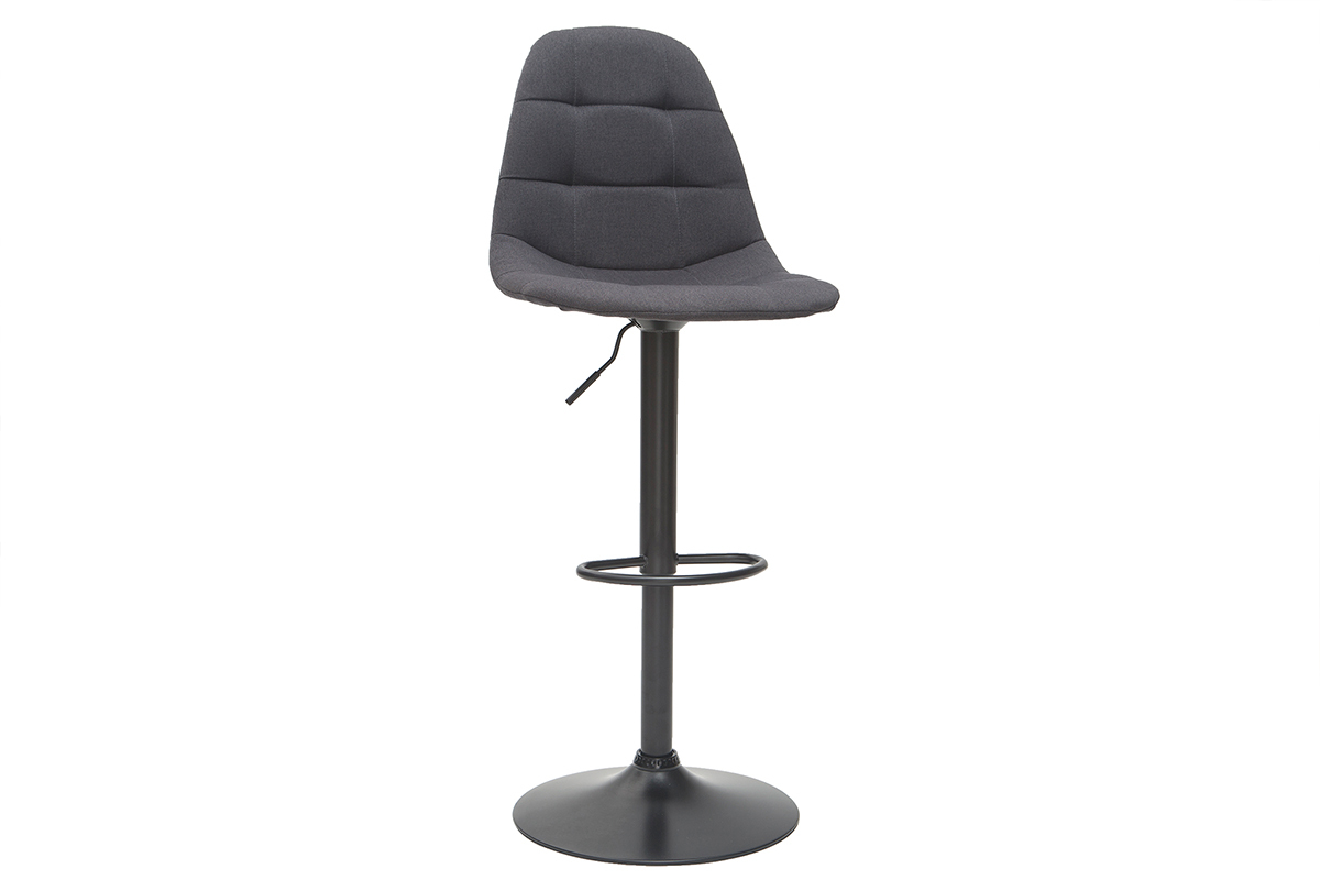 Designer-Barhocker hhenverstellbar dunkelgrau (2er-Set) COX
