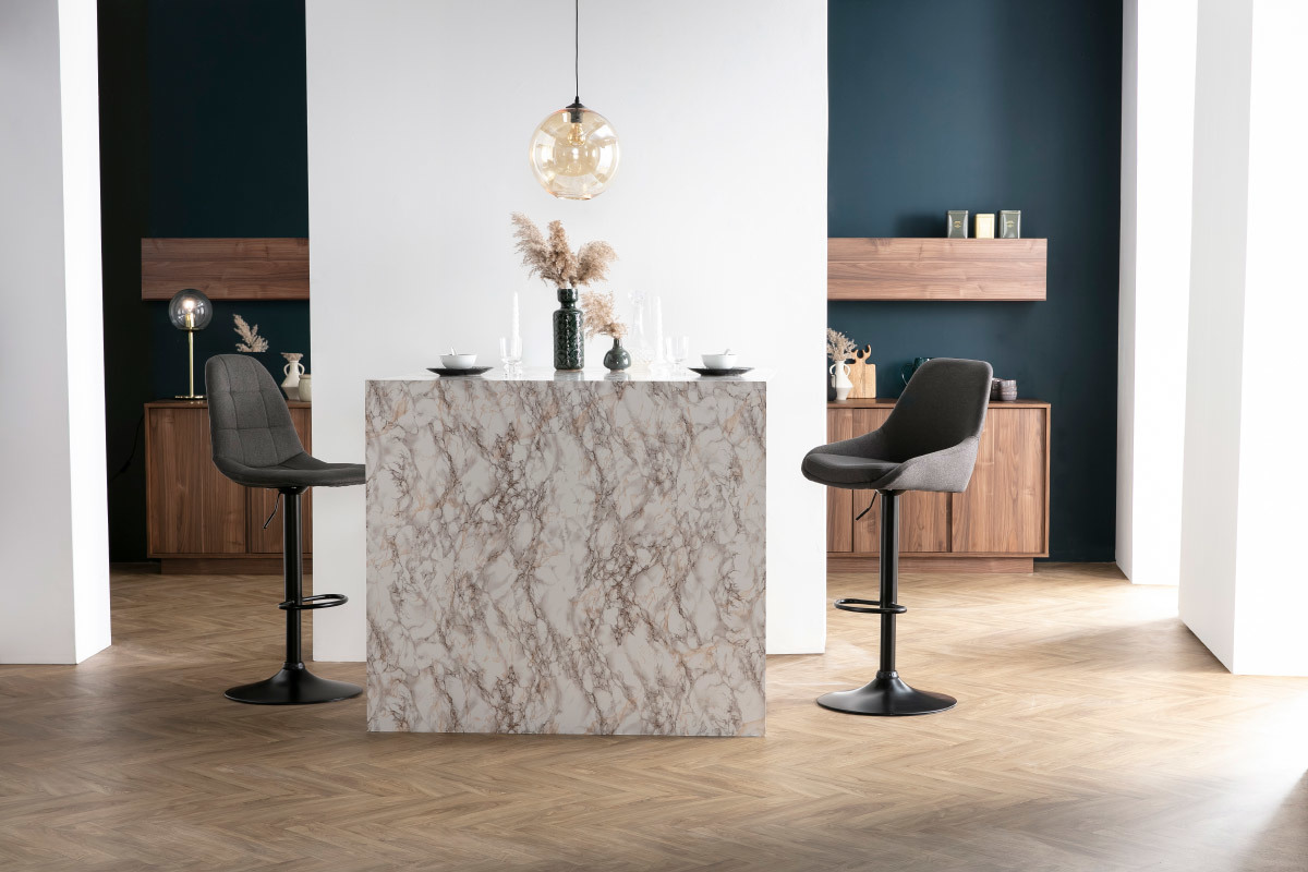 Designer-Barhocker hhenverstellbar schwarze (2er-Set) COX