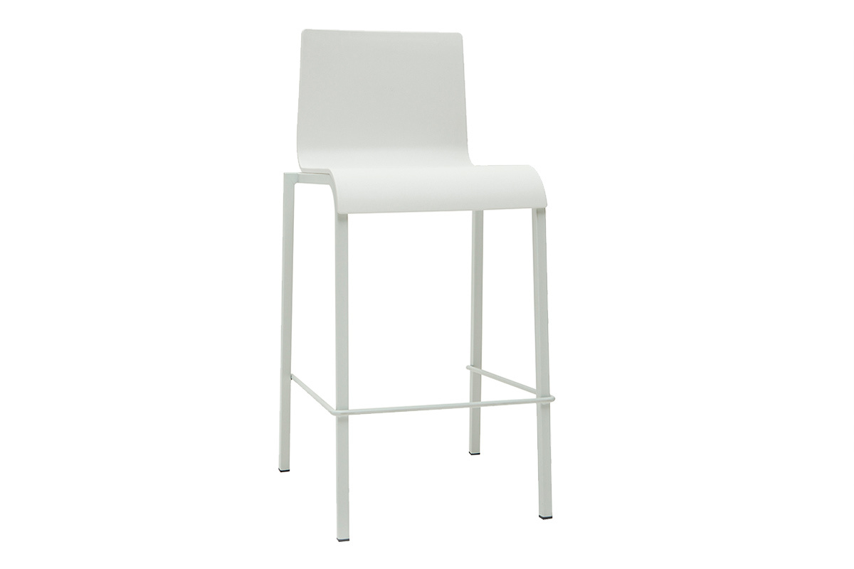 Designer Barhocker stapelbar wei H65 cm (2er-Satz) KUPA