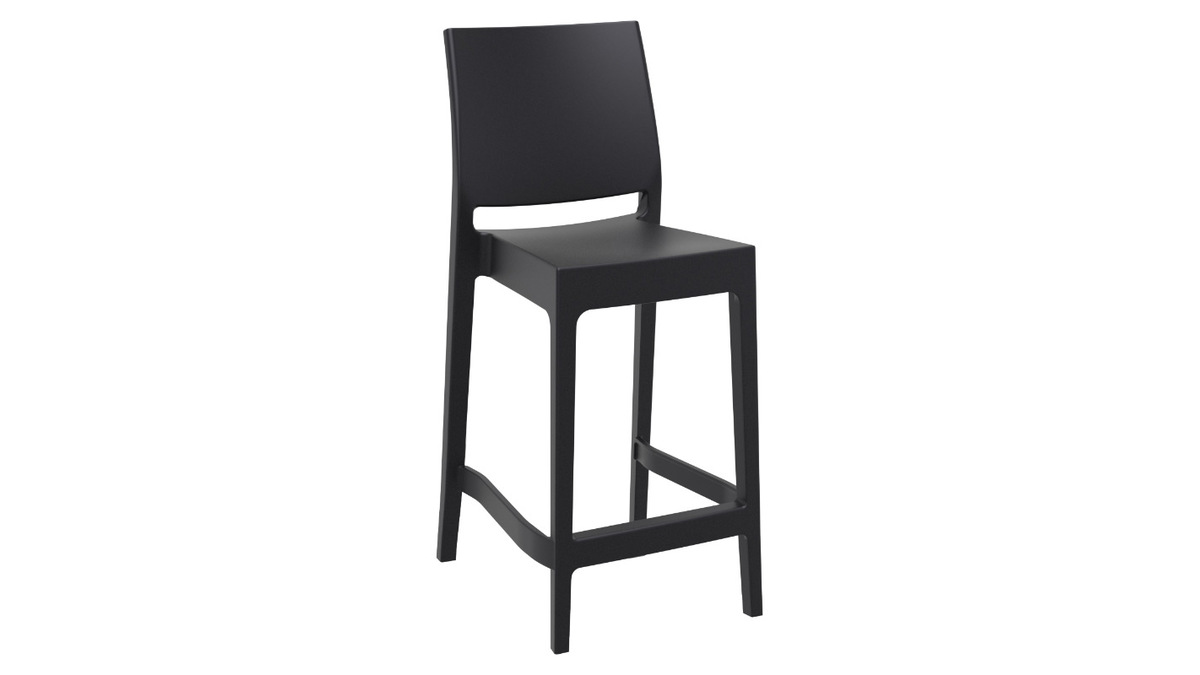 Designer-Barhocker zum Stapeln 65 cm schwarz (4er-Satz) CALAO