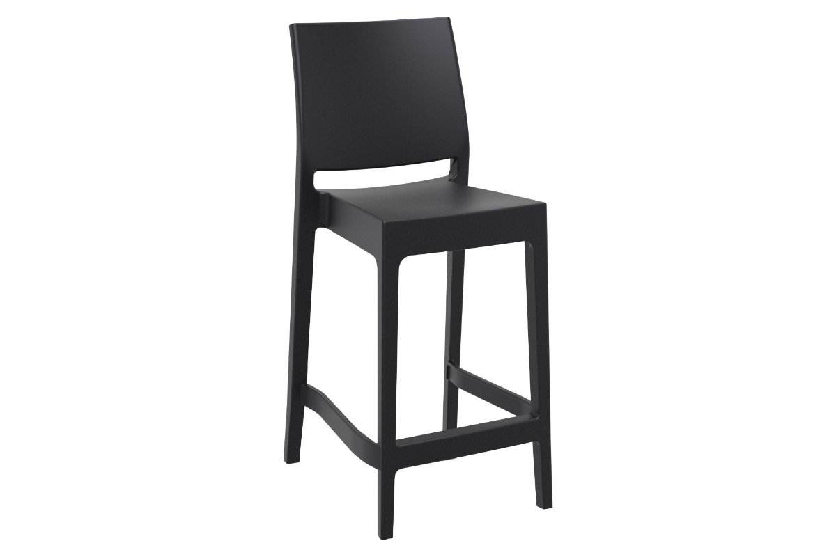 Designer-Barhocker zum Stapeln 65 cm schwarz (4er-Satz) CALAO