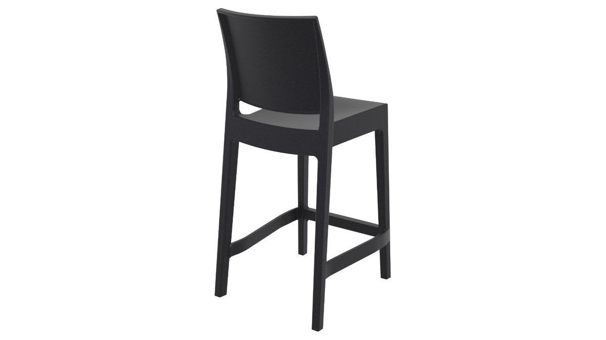 Designer-Barhocker zum Stapeln 65 cm schwarz (4er-Satz) CALAO