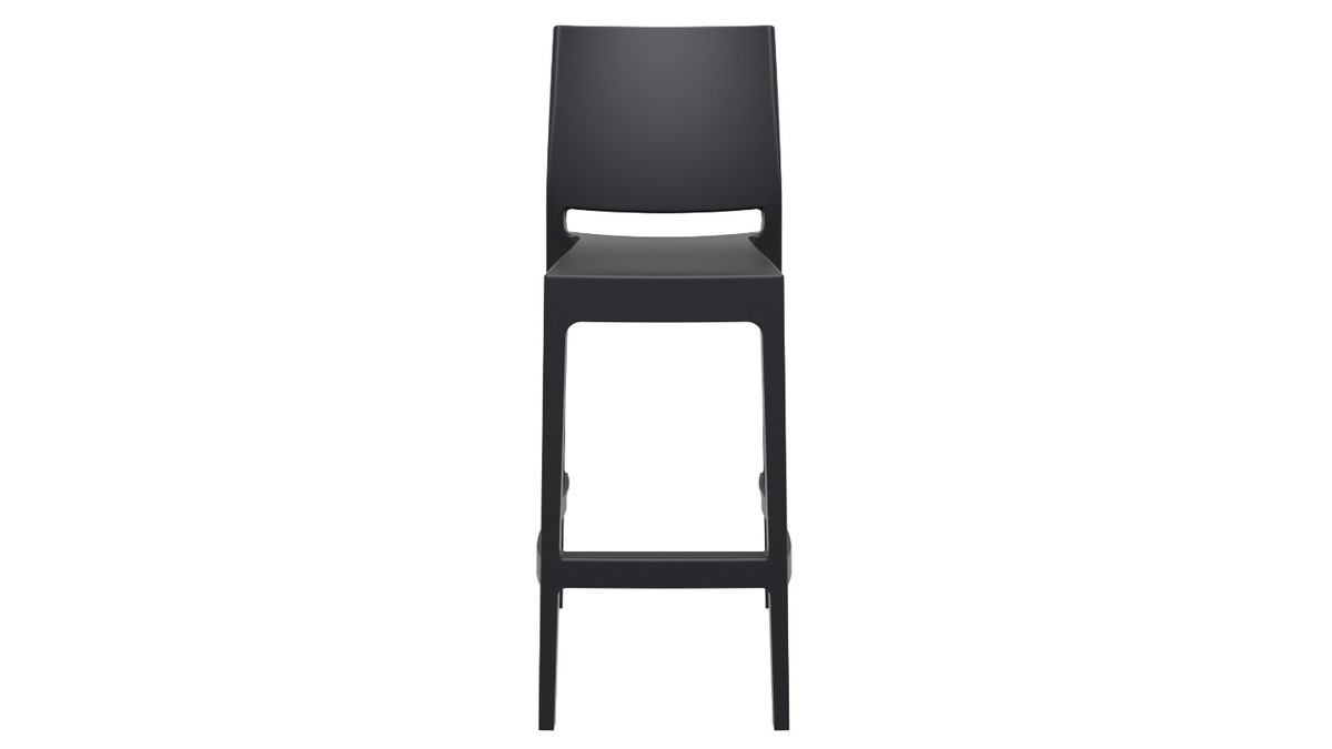 Designer-Barhocker zum Stapeln 75 cm schwarz (4er-Satz) CALAO