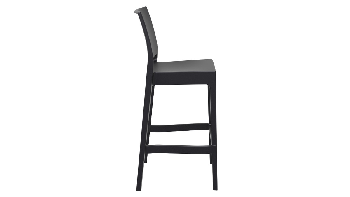 Designer-Barhocker zum Stapeln 75 cm schwarz (4er-Satz) CALAO