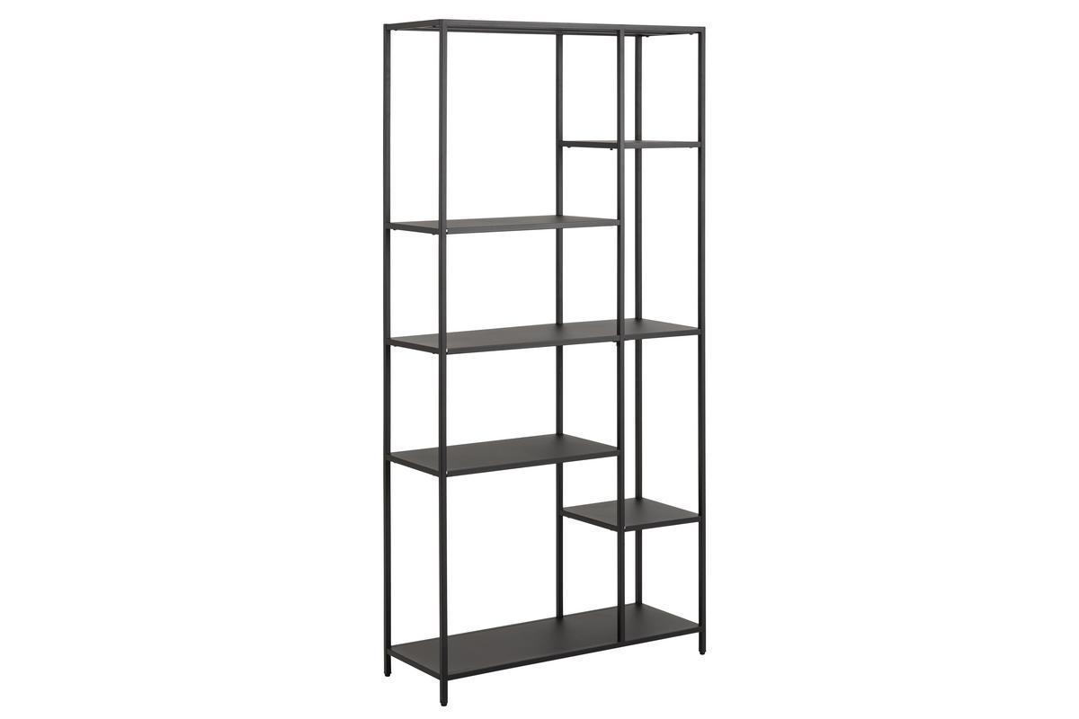 Designer-Bcherschrank L79,5cm schwarzes Metall PODIUM