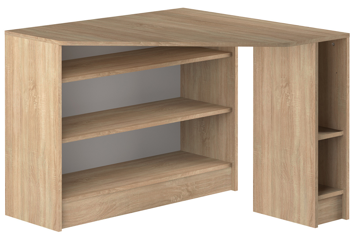 Designer Eckschreibtisch CORNER Holz hell