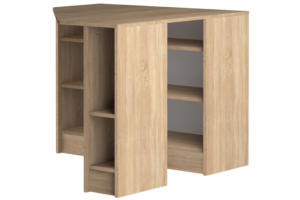 Designer Eckschreibtisch CORNER Holz hell