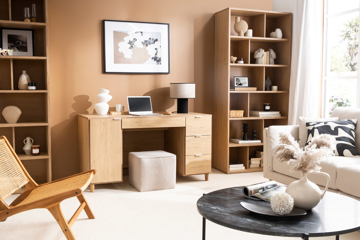 Designer-Hocker quadratisch khakifarbener Stoff PAVE