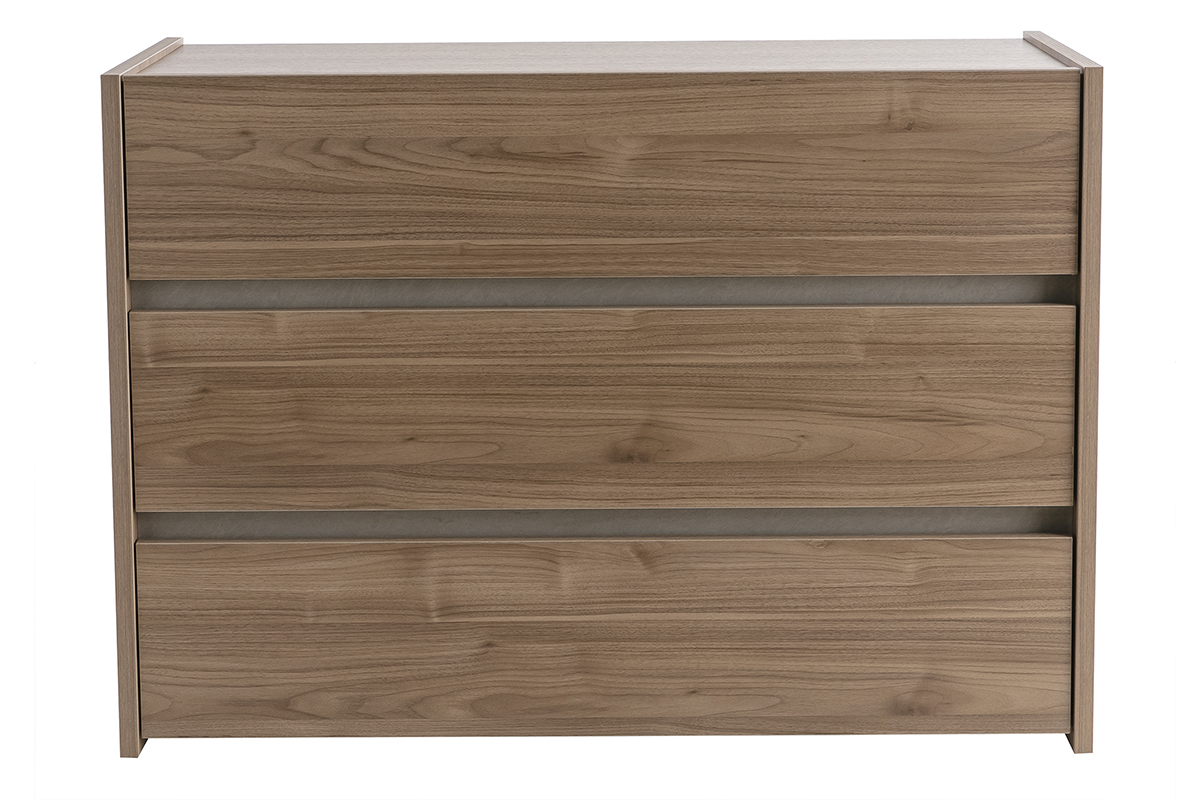Designer-Kommode mit 3 Schubladen in Eichenholz-Finish B 111 cm ODE