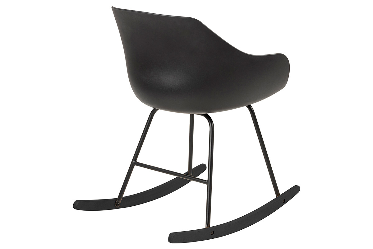 Designer-Schaukelstuhl Schwarz KAALA