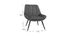 Designer-Sessel aus petrolblauem Samt BILLIE