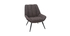 Designer-Sessel aus Stoff mit dunkelgrauem Samteffekt BILLIE