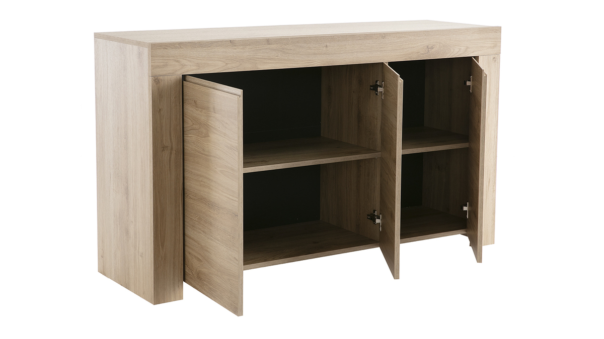 Designer-Sideboard in Eichenholz-Dekor L138 cm TINO