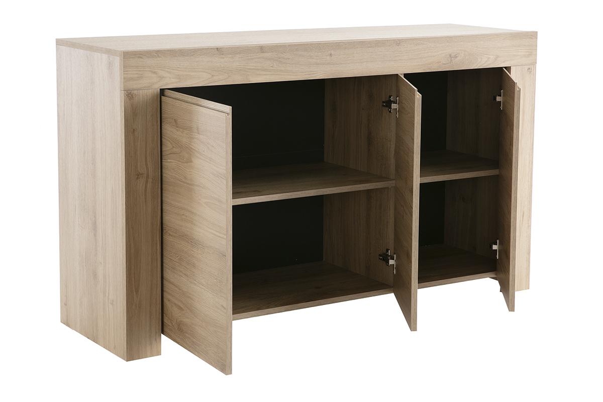 Designer-Sideboard in Eichenholz-Dekor L138 cm TINO