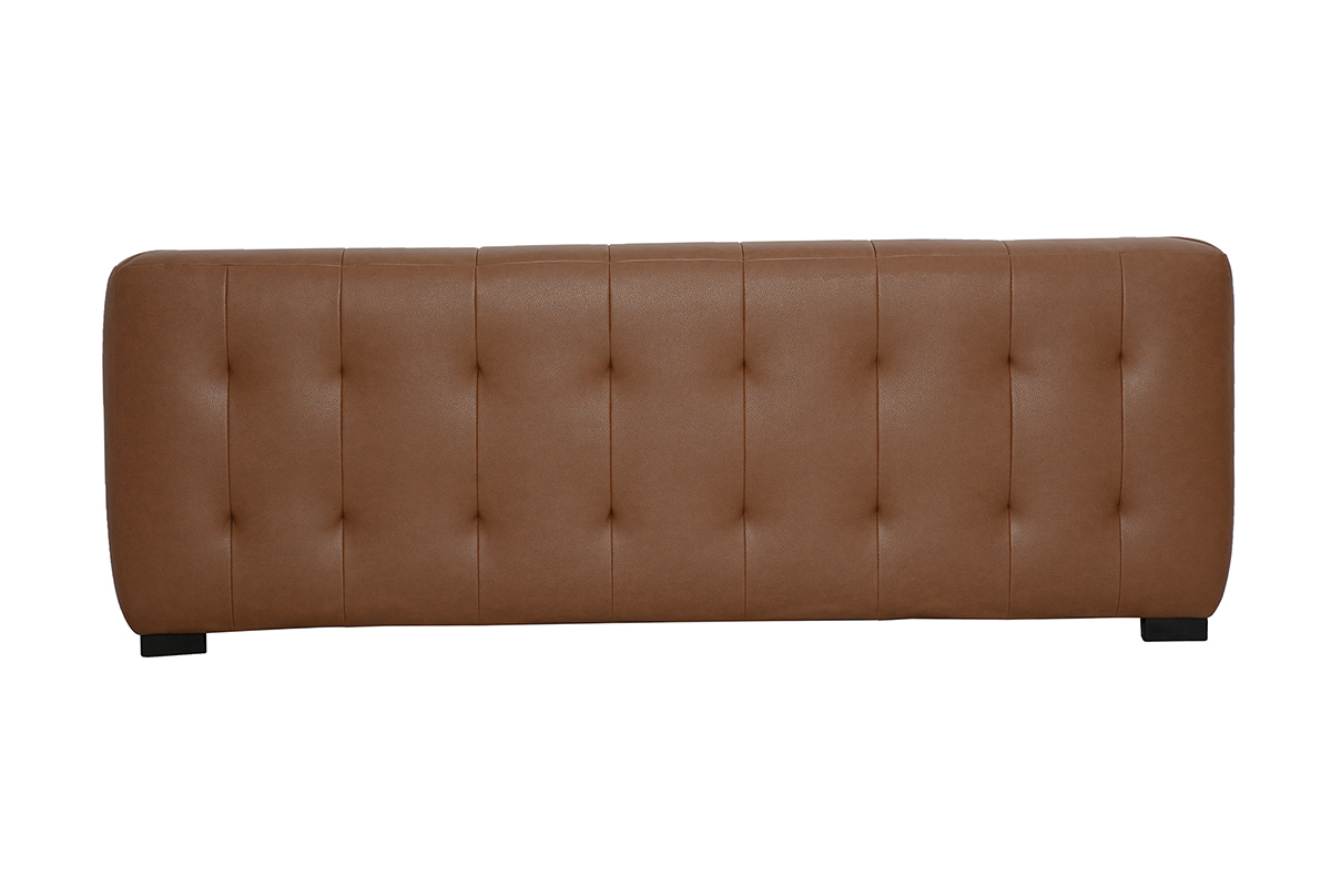 Braunes Leder Dreisitzer-Sofa CORTO, R�ckansicht.