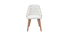 Designer-Stuhl aus zwei Materialien weiß und helles Holz FLUFFY