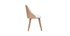 Designer-Stuhl aus zwei Materialien weiß und helles Holz FLUFFY