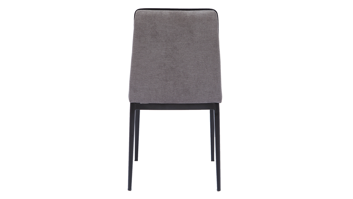 Designer-Stuhl im grauen strukturiertem Samtdesign 2er-Set LONDON