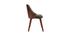 Designer-Stuhl in schwarz und dunklem Holz FLUFFY