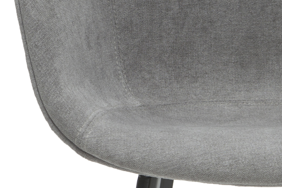 Designer-St�hle aus grauem Stoff mit Samteffekt (2er-Satz) SAKE