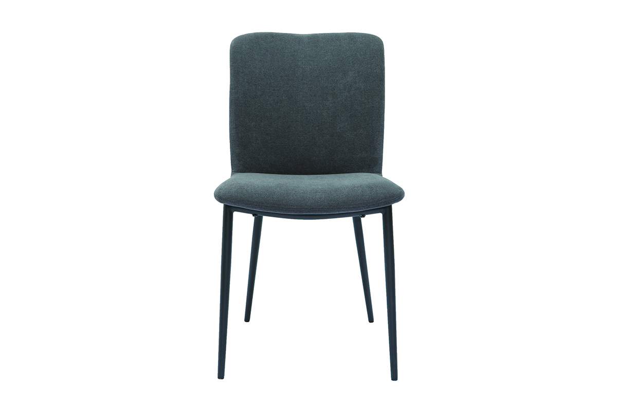 Designer-Sthle im grauen strukturiertem Samtdesign 2er-Set FOSTY