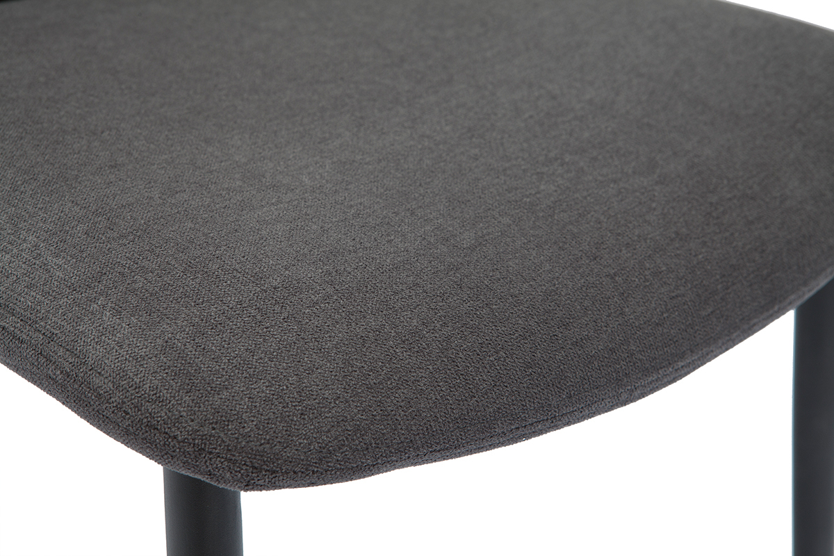 Designer-Sthle im grauen strukturiertem Samtdesign 2er-Set FOSTY