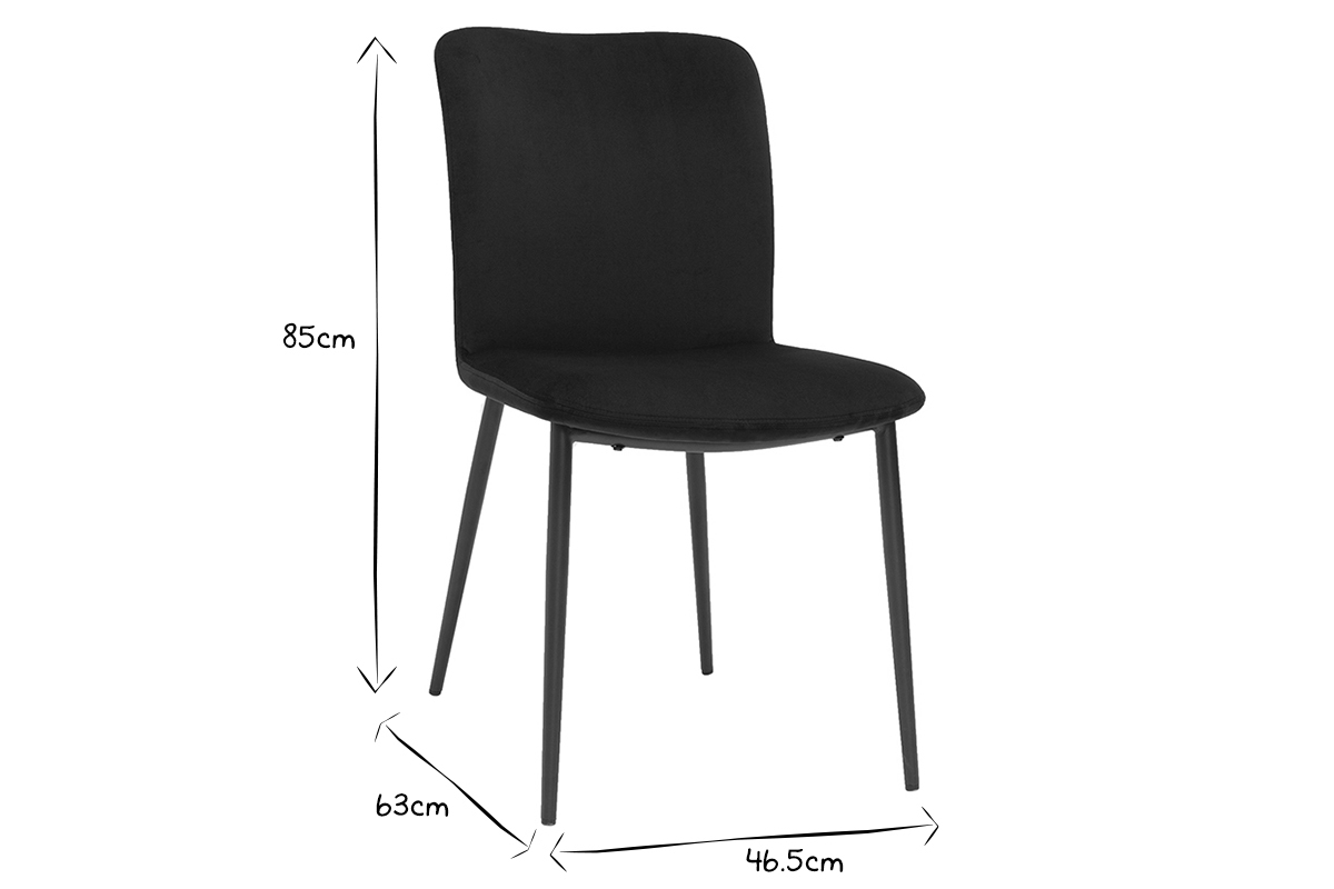 Designer-Sthle im grauen strukturiertem Samtdesign 2er-Set FOSTY