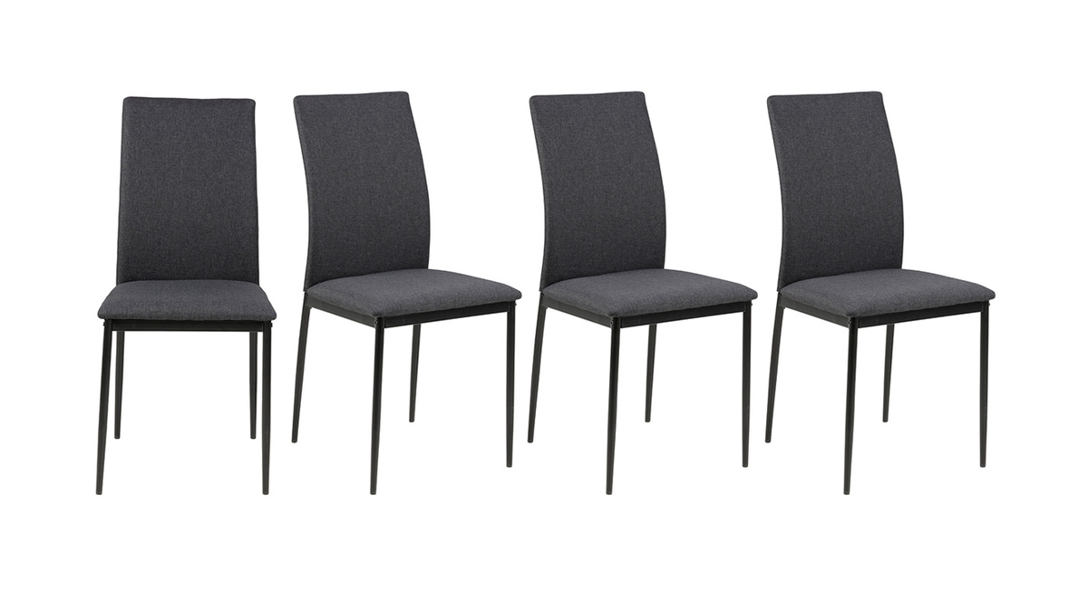 Designer-Stühle in anthrazitgrau ( 4er-Set) LUCKY