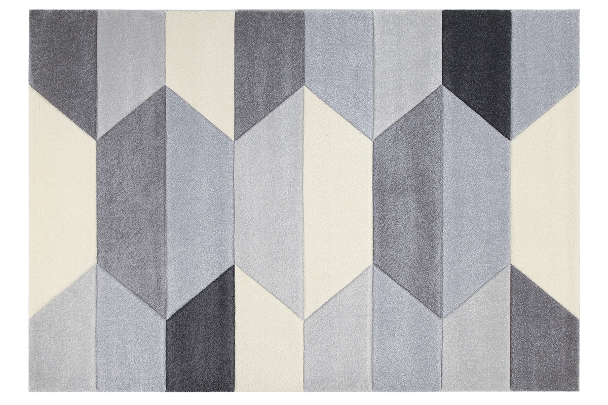 Designer-Teppich grau 160 x 230 cm NAVETTE