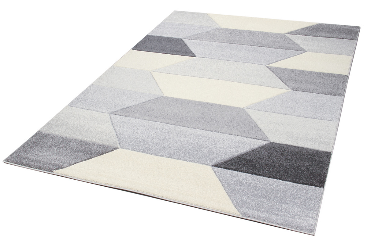 Designer-Teppich grau 160 x 230 cm NAVETTE