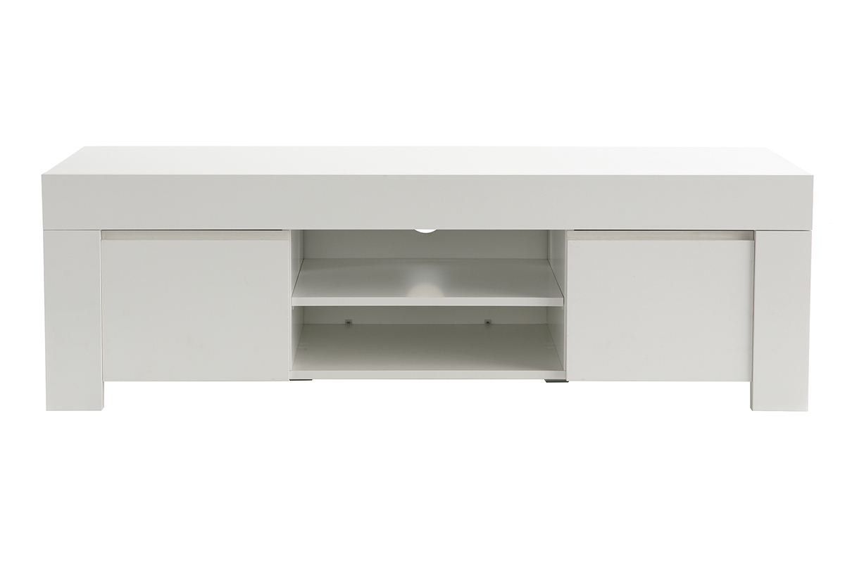 Designer-TV-Schrank matt wei L138 cm TINO