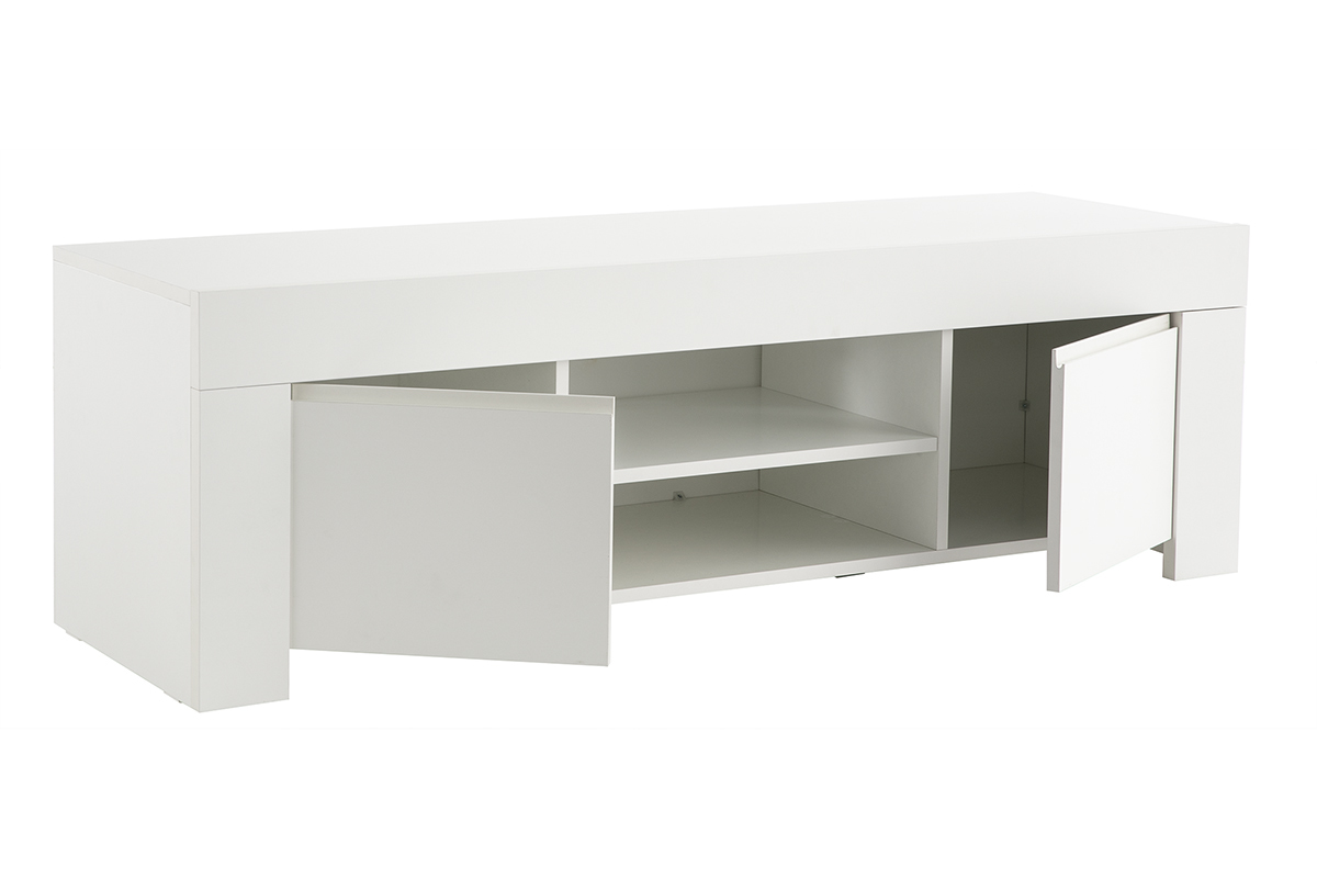 Designer-TV-Schrank matt wei L138 cm TINO