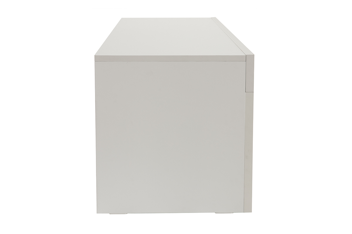 Designer-TV-Schrank matt wei L138 cm TINO