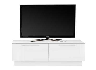 Designer-TV-Schrank mit Schublade und Stauraum in Weiß glänzend L138 cm ETERNEL