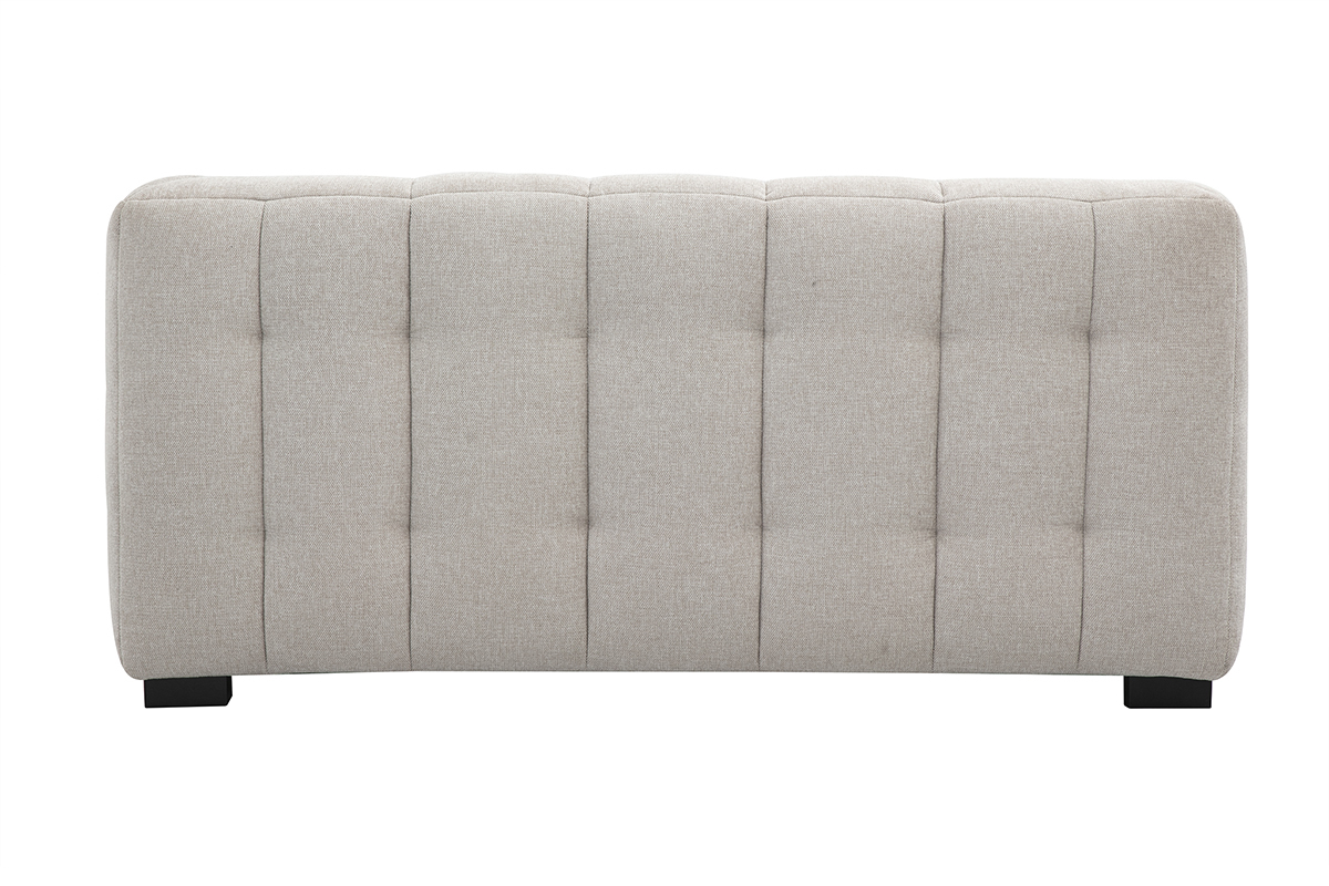 Designer-Zweisitzer-Sofa aus strukturiertem Effekt-Samt in Beige CORTO