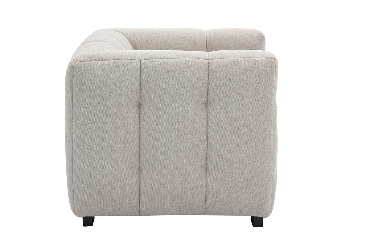 Designersessel in texturiertem Samt-Effekt-Stoff beige CORTO