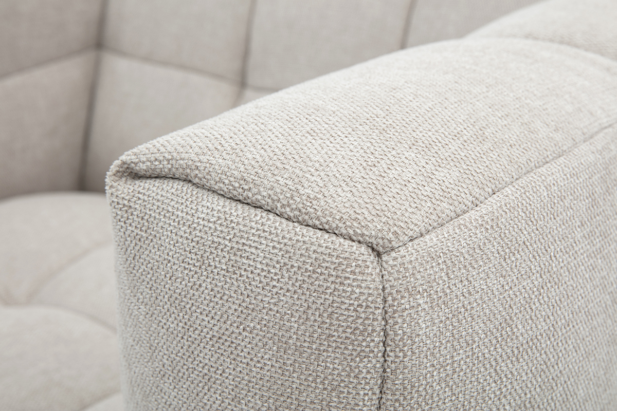 Designersessel in texturiertem Samt-Effekt-Stoff beige CORTO